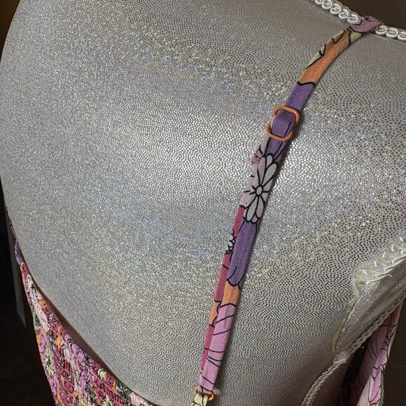 Francesca Floral Tiered Maxi Dress Size L Cottagecore Boho Garden Romantic - Picture 7 of 13